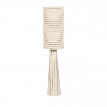 Loft - Lampadaire à rayures en métal et tissu bouclette H130cm
