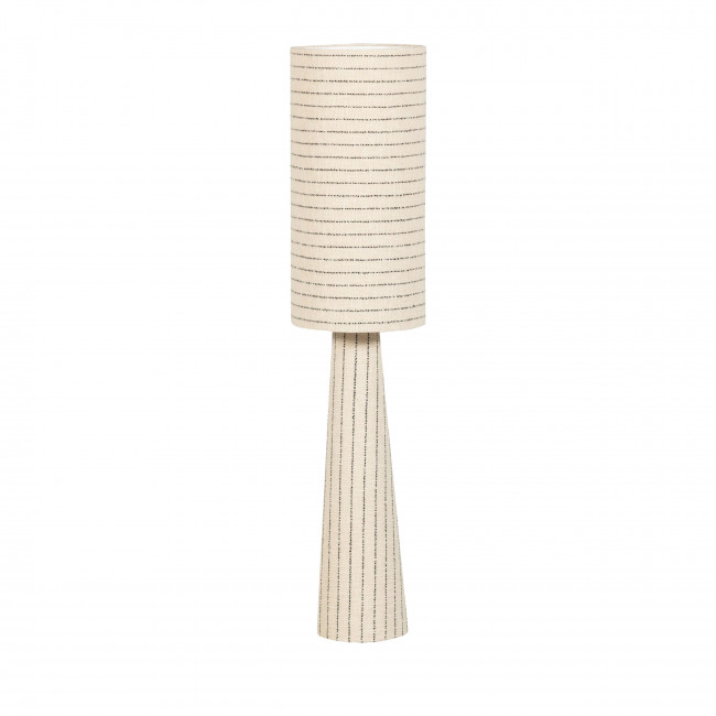 Loft - Lampadaire à rayures en métal et tissu bouclette H130cm