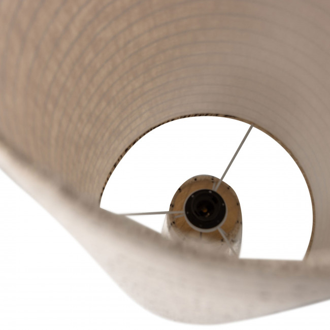 Loft - Lampadaire à rayures en métal et tissu bouclette H130cm