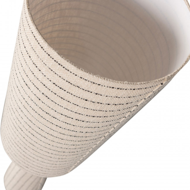 Loft - Lampadaire à rayures en métal et tissu bouclette H130cm