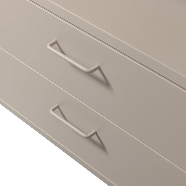 Ferris - Armoire ouverte 2 tiroirs en métal avec étagère L70cm