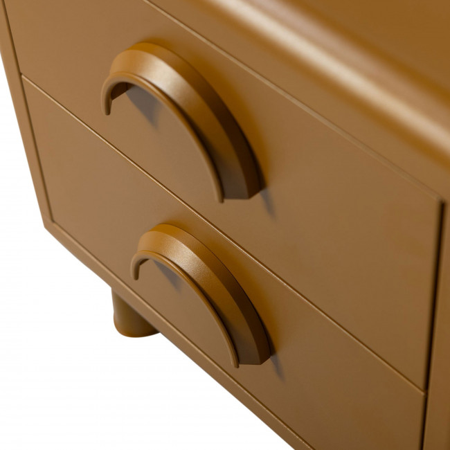 Rune - Table de chevet 2 tiroirs en métal