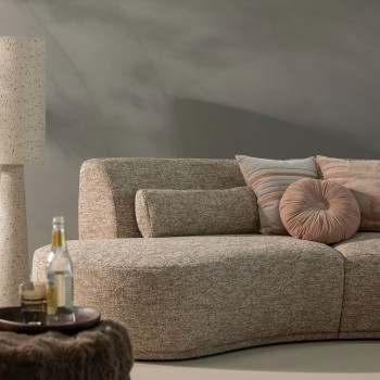 Loft - Lampadaire à pois en métal et tissu bouclette H130cm