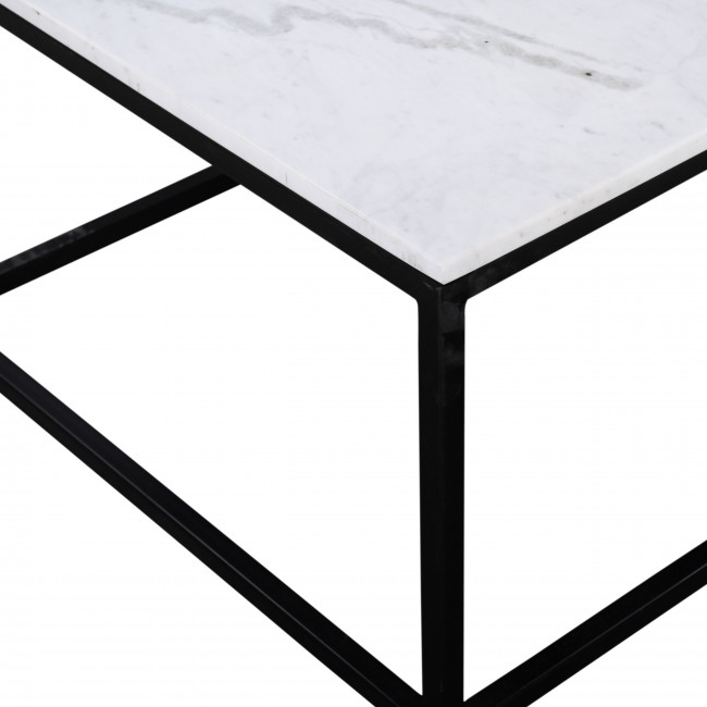 Saku - Table basse en marbre et métal 120x65cm