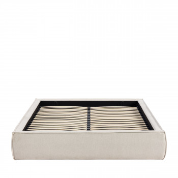 Liberio - Lit coffre en tissu 160x200cm