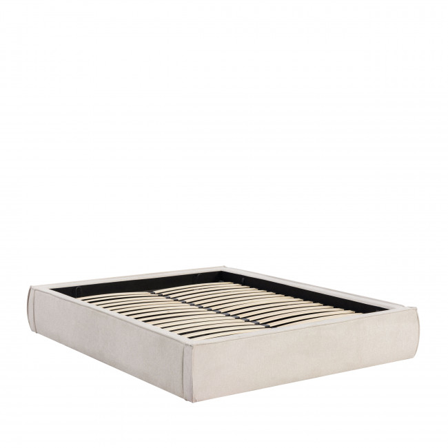 Liberio - Lit coffre en tissu 160x200cm