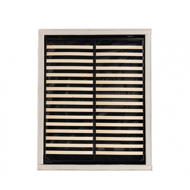 Liberio - Lit coffre en tissu 140x190cm