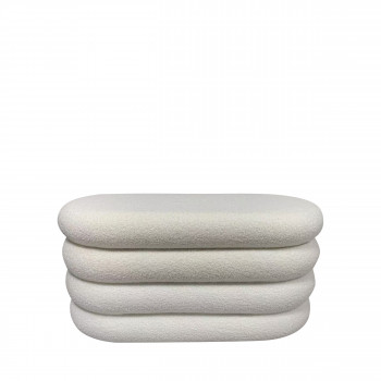Miro - Banc coffre en tissu bouclette L85cm