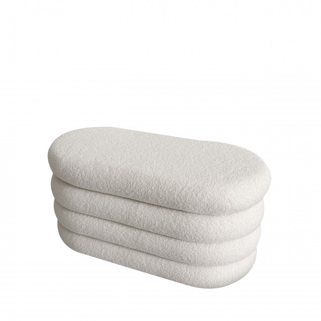 Miro - Banc coffre en tissu bouclette L85cm