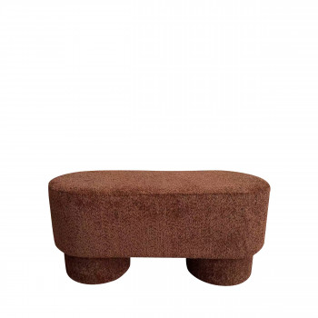 Arlo - Banc arrondie en tissu bouclette L92cm