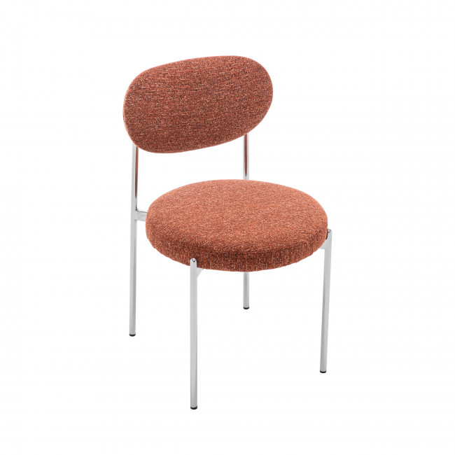 Kyoto - Lot de 2 chaises en tissu pieds chrome