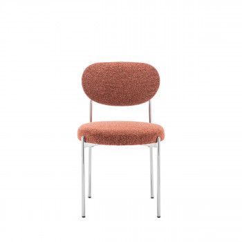 Kyoto - Lot de 2 chaises en tissu pieds chrome