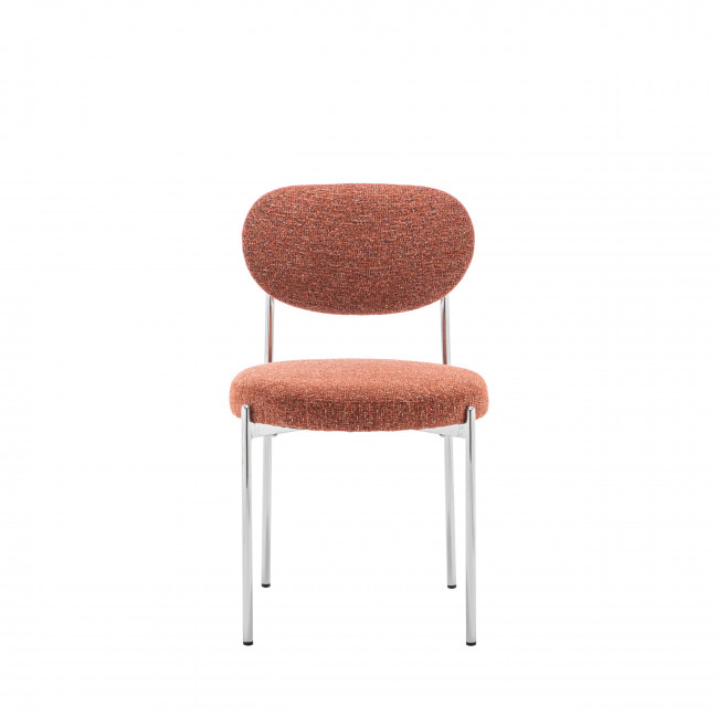 Kyoto - Lot de 2 chaises en tissu pieds chrome