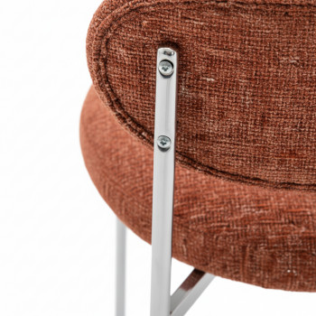 Kyoto - Lot de 2 chaises en tissu pieds chrome