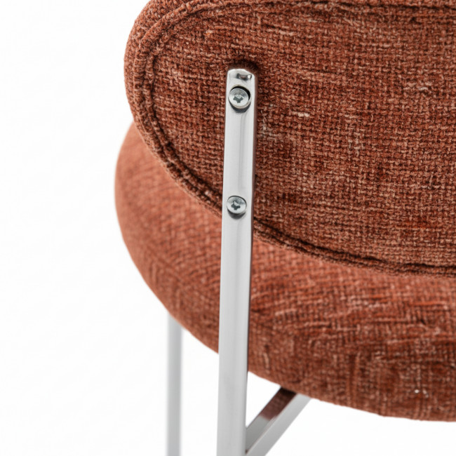 Kyoto - Lot de 2 chaises en tissu pieds chrome