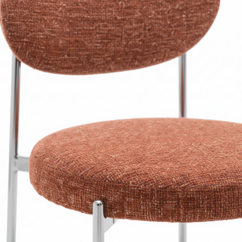 Lot de 2 chaises en tissu pieds chrome Drawer - KYOTO | Drawer