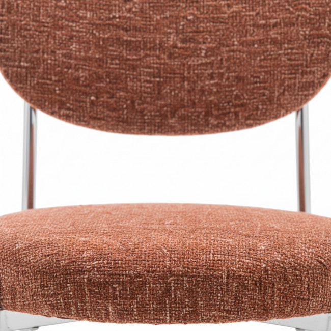 Kyoto - Lot de 2 chaises en tissu pieds chrome