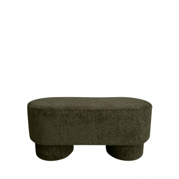 Arlo - Banc arrondie en tissu bouclette L92cm