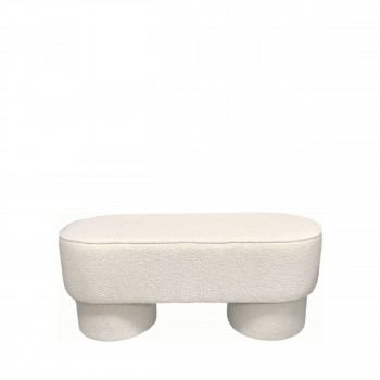 Arlo - Banc arrondie en tissu bouclette L92cm
