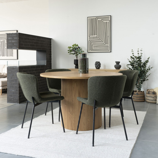 Boavista - Table à manger 4 personnes ronde en bois