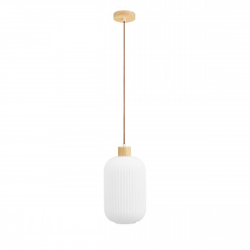 Argalo - Suspension en verre et bois 20x38cm