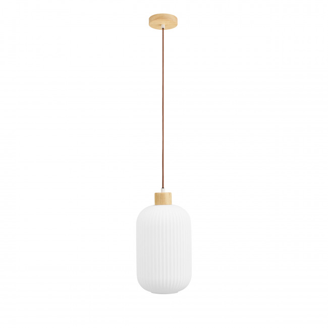 Argalo - Suspension en verre et bois 20x38cm