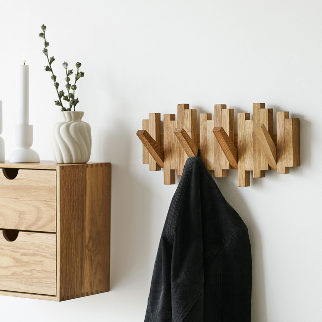 Caltra - Porte-manteaux en bois L40cm