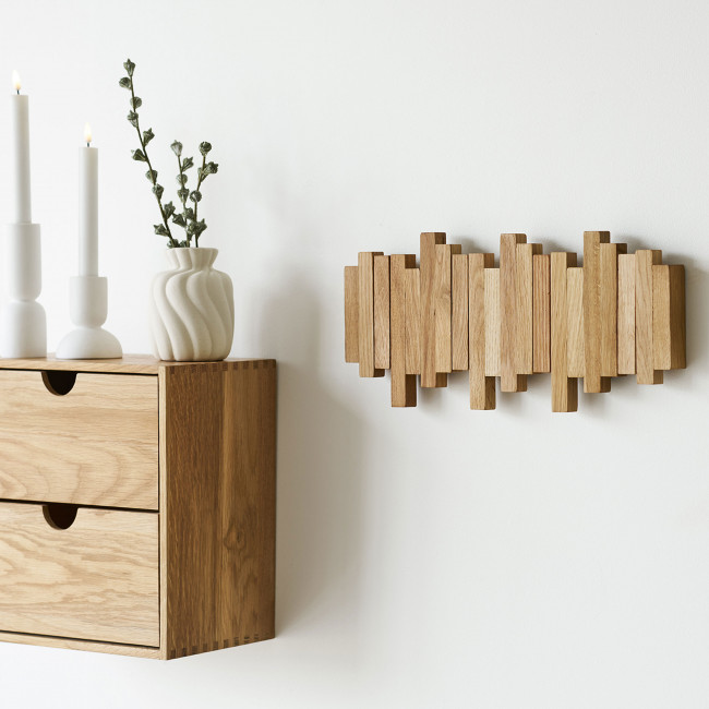 Caltra - Porte-manteaux en bois L40cm