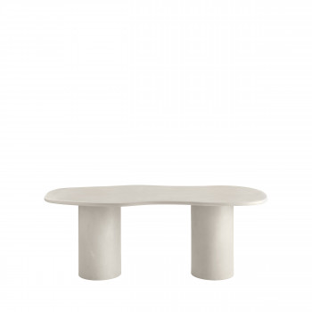 Maranola - Table à manger 8 personnes organique effet béton