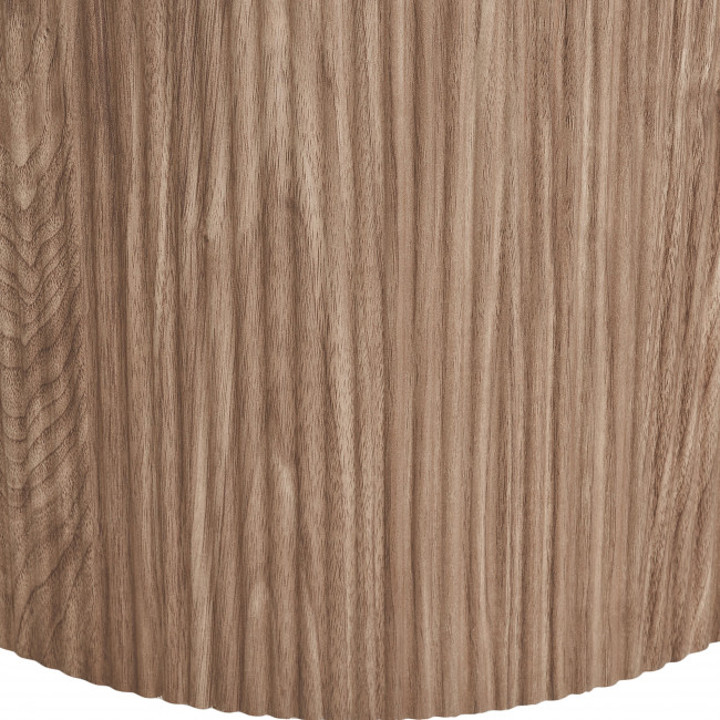 Athens - Table à manger 4 personne ronde effet marbre et bois