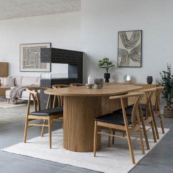 Boavista - Table à manger 8 personnes ovale en bois