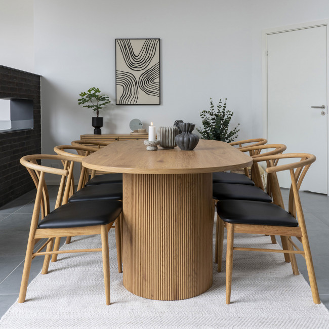 Boavista - Table à manger 8 personnes ovale en bois