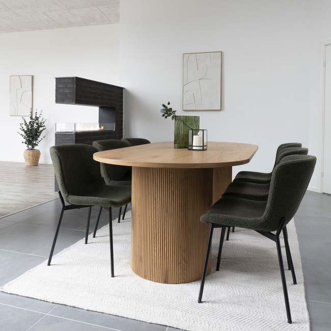 Boavista - Table à manger 8 personnes ovale en bois