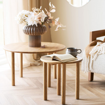 Jena - Table basse ronde en bois ø70cm