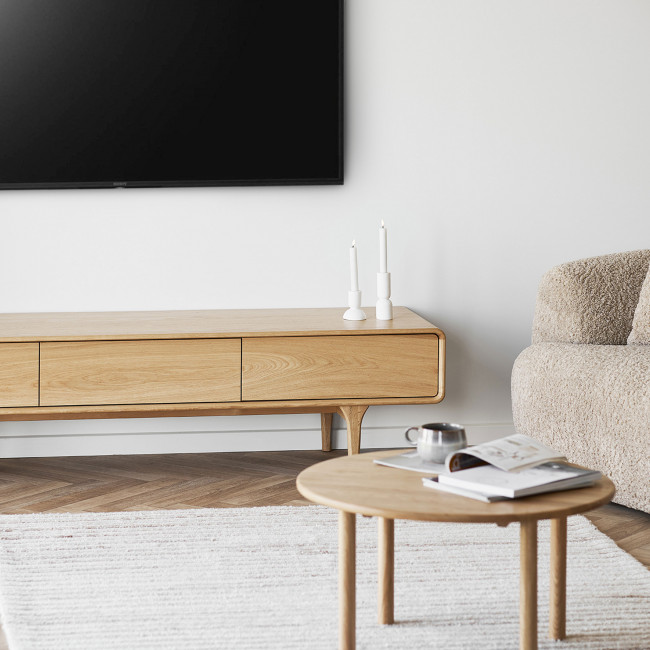 Jena - Table basse ronde en bois ø70cm