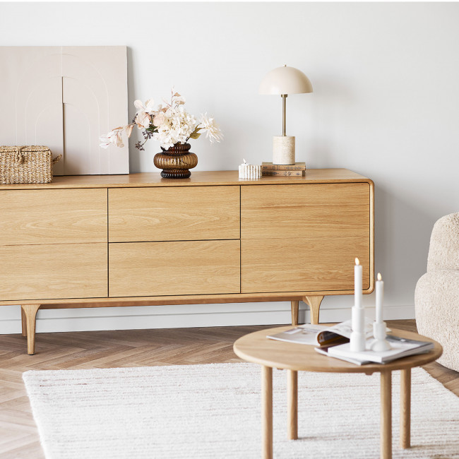 Jena - Table basse ronde en bois ø70cm