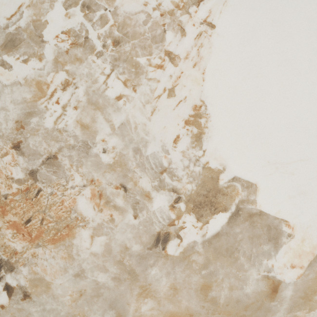 Athens - Table basse ronde effet marbre et bois ø80cm