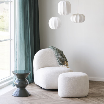 Rosolina - Table d'appoint ronde en fibre de verre 33,5x33.5cm