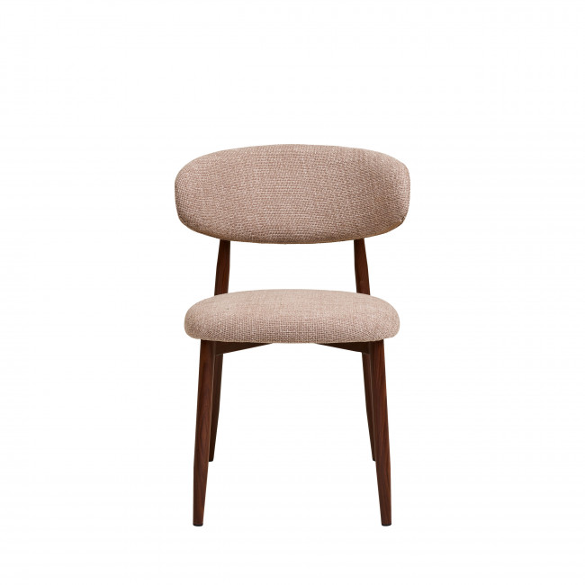 Levanto - Lot de 2 chaises en tissu piètement effet bois 