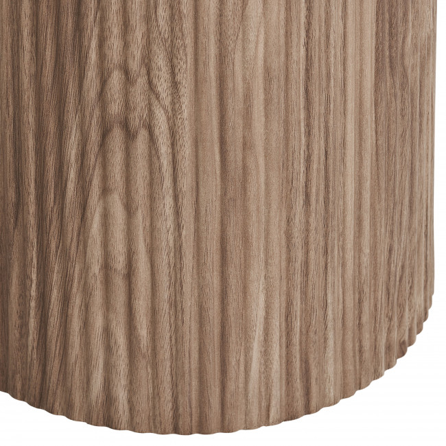 Athens - Table d'appoint ronde effet marbre et bois ø45cm