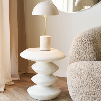 Blackburn - Table d'appoint ronde en fibre d'argile ø36cm