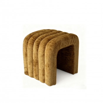Mui - Tabouret rembourré en tissu chenille