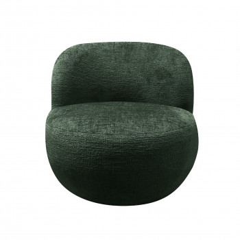 Mo - Fauteuil rond en tissu chenille