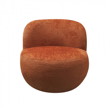 Mo - Fauteuil rond en tissu chenille