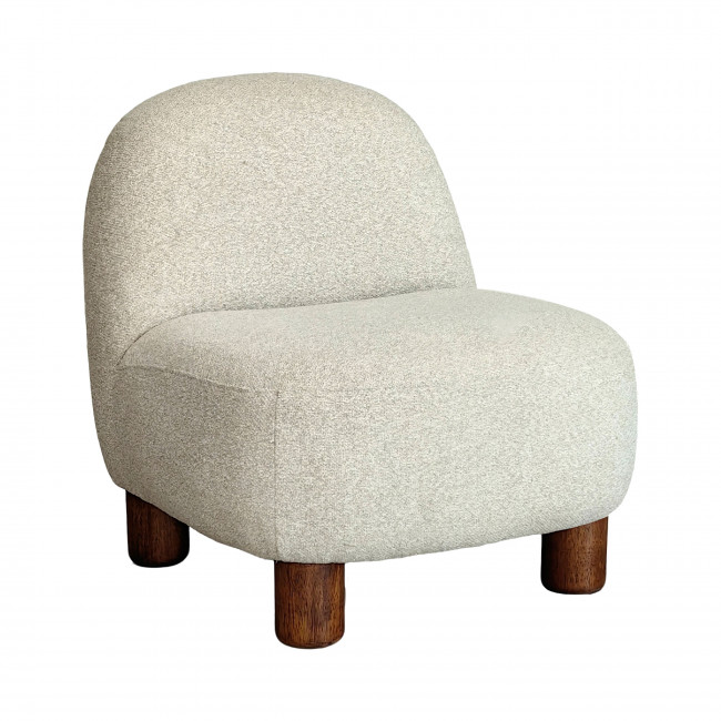 Aren - Fauteuil en tissu chenille et bois