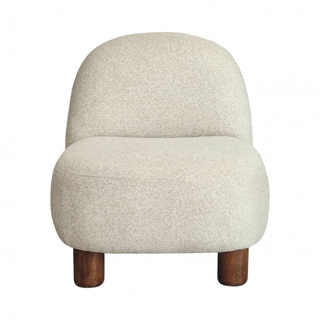 Aren - Fauteuil en tissu chenille et bois