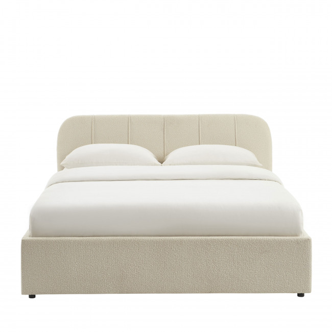 Carmen - Lit coffre en tissu chenille 160x200cm