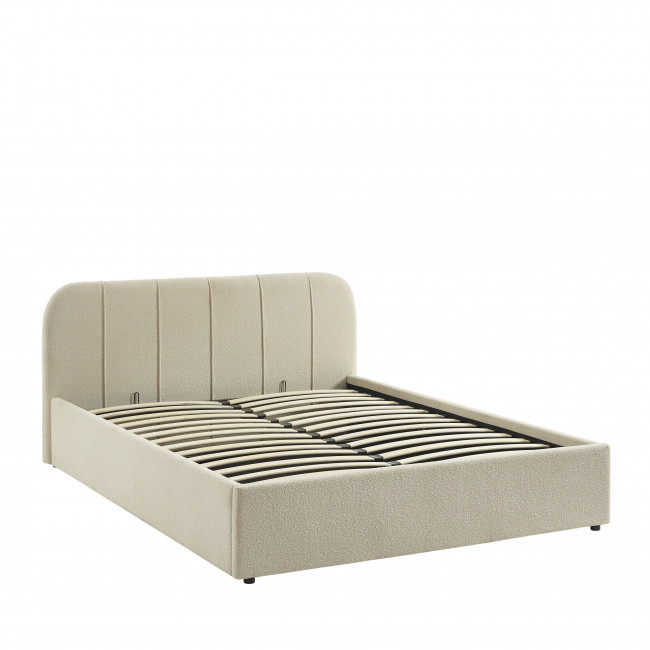 Carmen - Lit coffre en tissu chenille 160x200cm