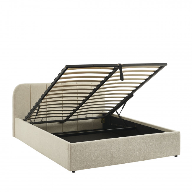 Carmen - Lit coffre en tissu chenille 160x200cm