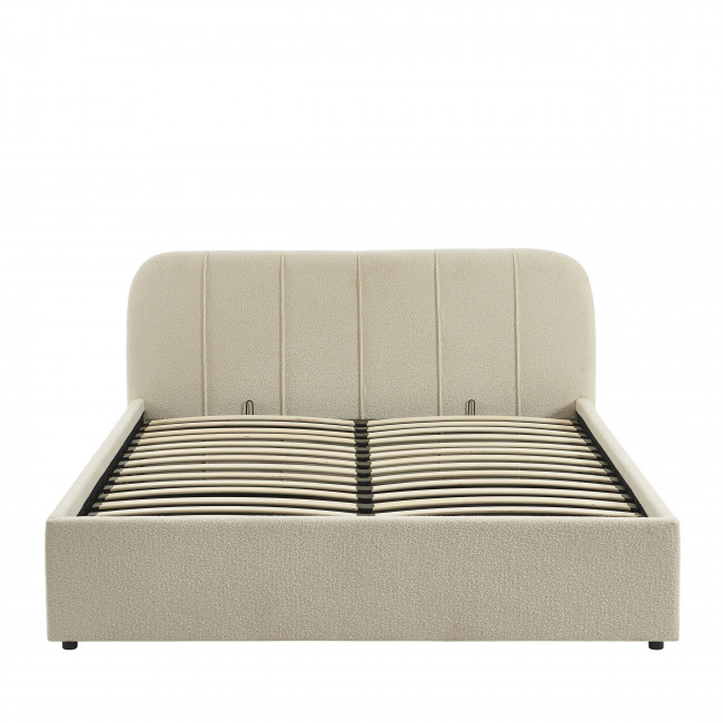 Carmen - Lit coffre en tissu chenille 160x200cm